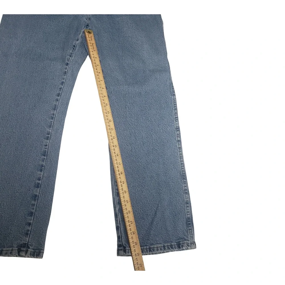 Wrangler Hero Mens 38x30 Regular Fit Straight Leg Comfort Waist Jeans Blue Wash